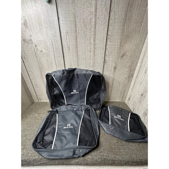 Binlon Other - Binlon Luggage Packing Cube Set With Mesh Panel Grey 3 Pc